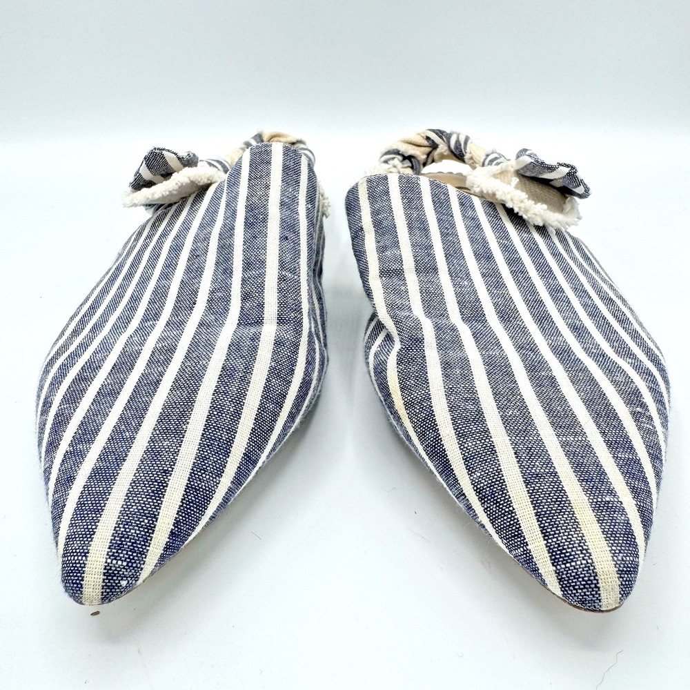 Sam Edelman Rivers Mule Flats Blue Stripe Pointed Toe Womens Size 9 - Picture 5 of 9